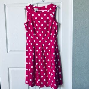 DressBarn Pink Polka Dot Dress